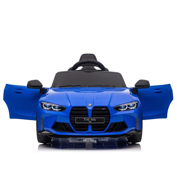 English Elm Bmw M4 Licensed Kids Ride on Car with Parental Remote Dual Motors and Led Lights Blue W1578P214204