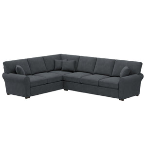 English Elm Marston Corduroy L-shape Sectional Sofa Deep Seating Six Seat Modern Living Room B127S00004