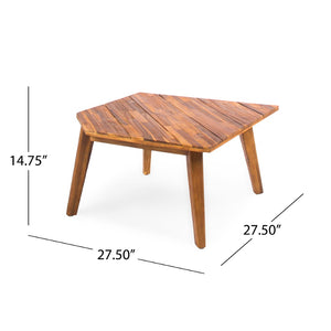 English Elm Hillcrest Solid Acacia Corner Sofa with Built-in Side Table for Outdoor Living 61288.00TSETSBWHI