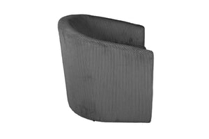 English Elm Swivel Corduroy Accent Chair with U-shaped Back and 360 Degree Base for Any Room B089P416571