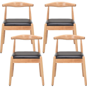 English Elm Weave Dining Chairs Set Of 2 - Mid-Century Modern Oak Frame, Handwoven Seat For Stylish Comfort T3623P371953-GIGA