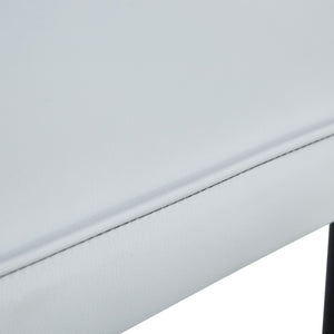 English Elm Table & Chair Set: Modern White Grain Dining Table With Storage And 8 Light Gray Ergonomic Chairs W1151S04267-GIGA