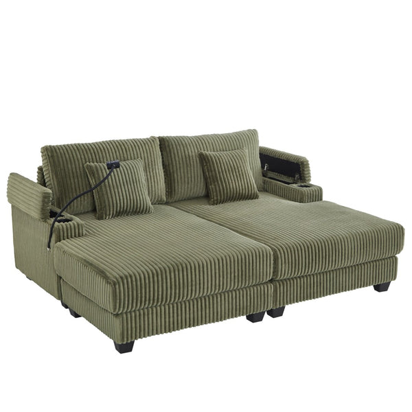 English Elm Swivel Barrel Accent Chair Chenille Tufted Round Club Seat for Living Room Lounge Green N719S002270F