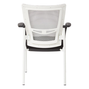 OSP Home Furnishings Progrid® Mesh Back Visitor Chair with Lumbar Support and Padded Seat for Office Black 8810W-3M