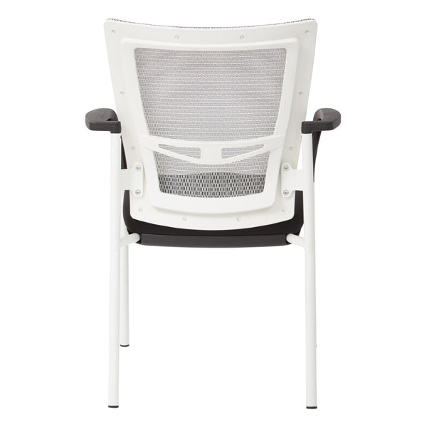 OSP Home Furnishings Progrid® Mesh Back Visitor Chair with Lumbar Support and Padded Seat for Office Black 8810W-3M