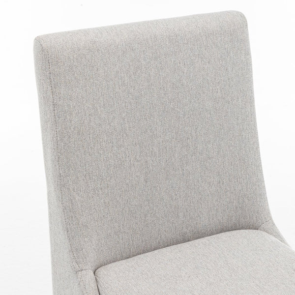 English Elm Modern Dining Chairs Set of 2 Light Gray Tufted Linen Upholstered Seats with Solid Wood Legs, 300lb Capacity, Versatile Accent Dining Chairs for Home & Restaurant W2200P152210