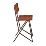 INK+IVY Trestle Industrial Counter Stool II101-0120 Reclaimed Brown/ Gun Metal