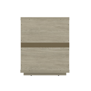 English Elm Evelyn Natural 20" Nightstand with 1 Drawer & Open Shelf, Rounded Edges, Sleek Pulls, Raised Base B365P398518