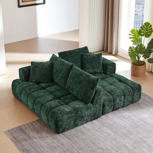 English Elm Chenille L-Shape Oversized Sofa - Plush Minimalist Sectional Couch For Living Room, No Assembly Needed! W2339S00081