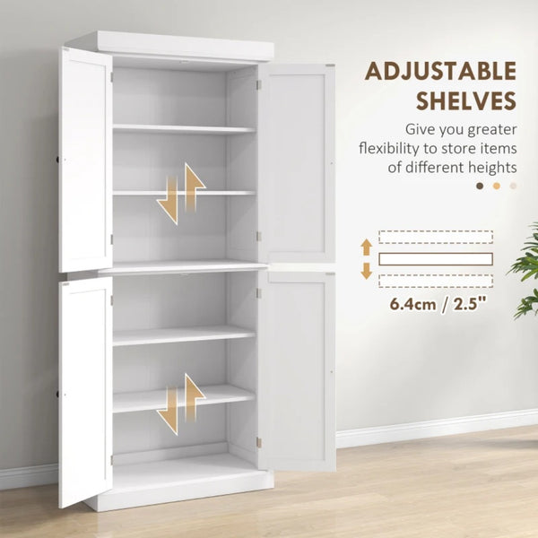 English Elm Tall Farmhouse Pantry Cabinet with Beadboard Doors Drawer and Adjustable Shelving T3971S00103