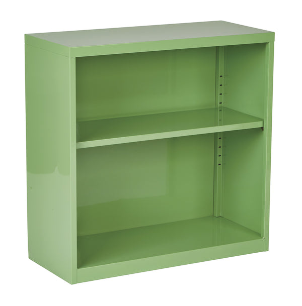 OSP Home Furnishings Metal Bookcase Green