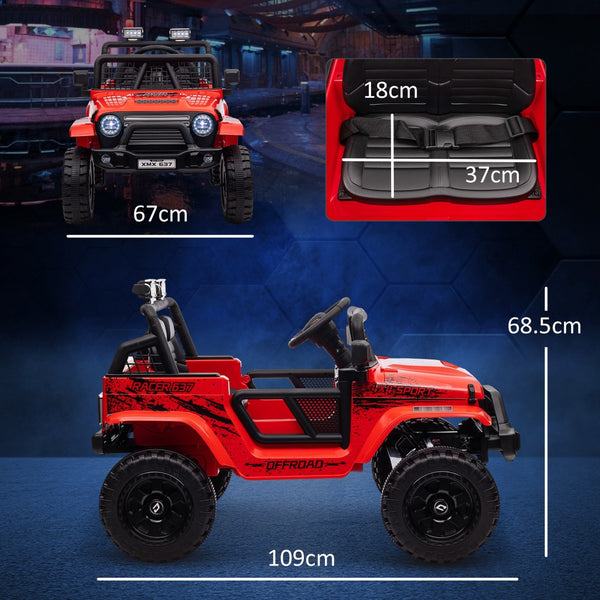 English Elm Qaba 12v Toddler Electric Motorcycle with Twist Throttle Rear Suspension Training Wheels Red W2225P249880