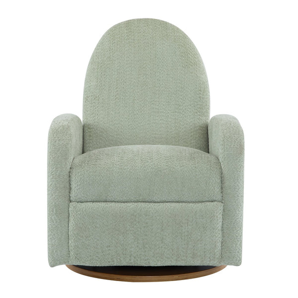 English Elm Christopher Knight Home® - 360 Swivel and Glider Recliner Chair with Boucle Upholstery, Solid Wood Base, Smooth Rocking Comfort Light Green N771P207029L