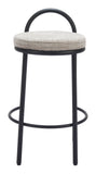 Sisal Counter Stool - Set of 2 Beige Tweed 110096 Zuo Modern