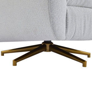 English Elm Christopher Knight Home® - Power Boucle Swivel Recliner Chair with 360° Metal Star Base, Electric Lift, Ergonomic Padded Backrest, Adjustable Footrest, Easy Assembly Gold,LIGHT GREY N771P298185D