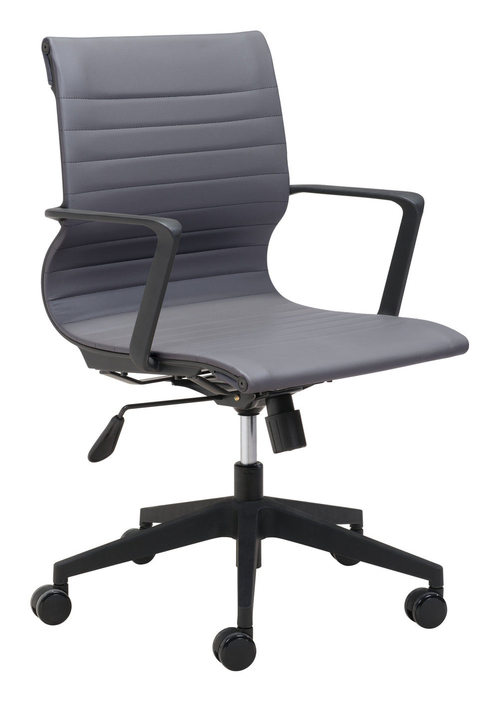 Zuo Modern Stacy Modern Office Chair In Dark Gray - Ergonomic Design With Rolling Base & Locking Tilt Feature Gray 100% Polyurethane,Steel,Nylon 110961-zuo-modern
