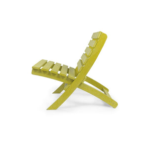 English Elm Grandcourt Recycled Hdpe Outdoor Folding Chair with Marine Grade Hardware for Patio Use Yellow B2745P409676