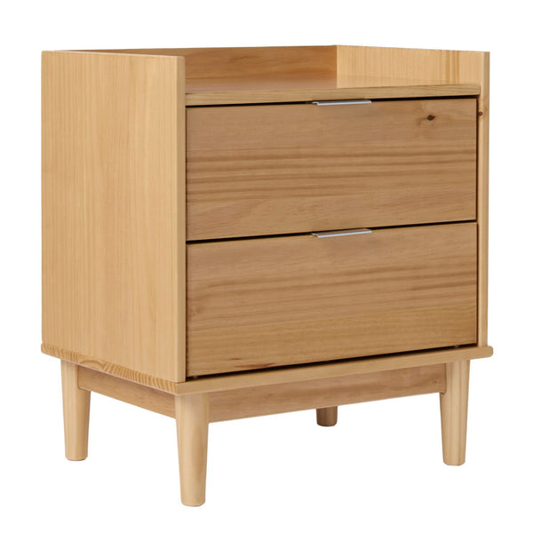 Lee Mid-Century Modern 2-Drawer Nightstand with Sleek Design and Spacious Storage for Every Space