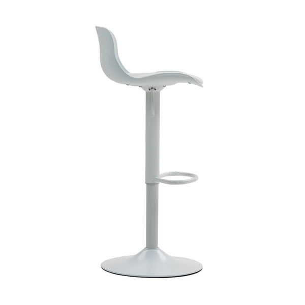 English Elm Bar Stools Set of 2 Adjustable Swivel Pu Leather Kitchen Island Seating with Back White W676P358683