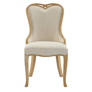 English Elm Christopher Knight Home® - Heart-Back Wingback Dining Chairs Set Of 4 - Elegant Upholstered Comfort With Natural Wood Legs N768P283429N_4