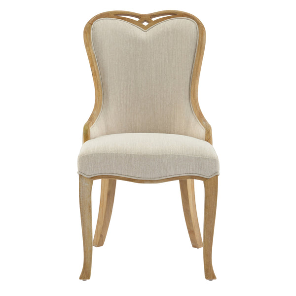 English Elm Christopher Knight Home® - Heart-Back Wingback Dining Chairs Set Of 4 - Elegant Upholstered Comfort With Natural Wood Legs N768P283429N_4