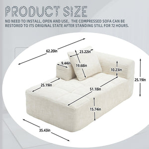 English Elm United We Win Chenille Loveseat Sofa - Stylish Modular Sleeper For Compact Living Rooms & Lounges W1568P255130-GIGA