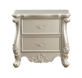 English Elm Champagne 2-Drawer Nightstand With Scrolled Legs