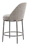 Nordhavn Swivel Counter Stool Gray 110274 Zuo Modern