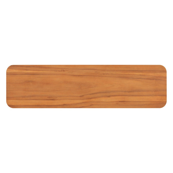 English Elm Mirod Acacia Veneer Console Table with U-base and Curved Edges for Entryway Brown N760P237958D