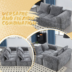 English Elm United Chenille Loveseat Sofa - Cozy Minimalist Modular Sleeper For Small Spaces & Modern Living W1568P255144-GIGA