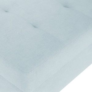 English Elm Christopher Knight Home® - OTTOMAN Mid-Century Fabric Upholstered Footrest with Plush Foam Cushion and Tapered Birch Legs, Versatile Seating Blue N770P197082S