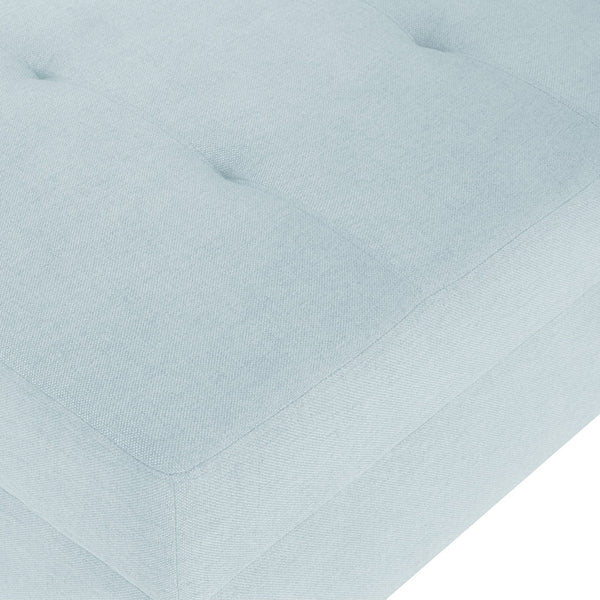 English Elm Christopher Knight Home® - OTTOMAN Mid-Century Fabric Upholstered Footrest with Plush Foam Cushion and Tapered Birch Legs, Versatile Seating Blue N770P197082S