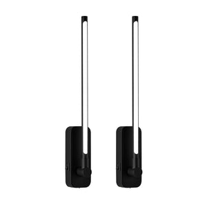 English Elm Rechargeable Magnetic LED Wall Lights 2-Pack with Remote, Dimmable 3CCT Timer Anti-Rust Black W2312P374960