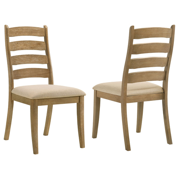 English Elm Sammy Brown Oak Wood Dining Side Chair Set of 2 — Modern Farmhouse Curved Ladder Back, Comfortable Cozy Seats B062P299791