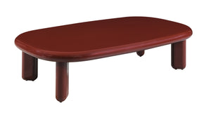 English Elm Eddie Red High Gloss Coffee Table with Metal Base, 50mm MDF Top, Contemporary Design, 70lb Limit B2726P359657