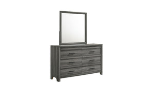 English Elm Denver Modern Twin 5-Piece Bedroom Set in Gray — Contemporary Wood Bed, Nightstand, Dresser, Chest & Mirror (Coordinated) B009S02018
