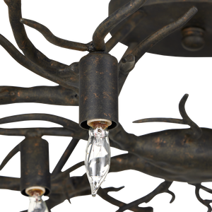 Rainforest Bronze Semi-Flush Mount Light Fixture - Nature-Inspired Design for Modern Spaces