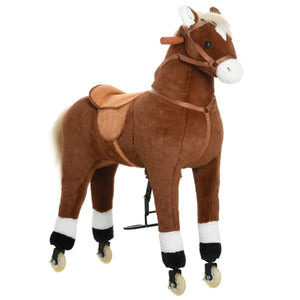 English Elm Large Plush Walking Horse Ride on Toy Pedal Powered for Kids Ages 5 to 16 T3971P442229