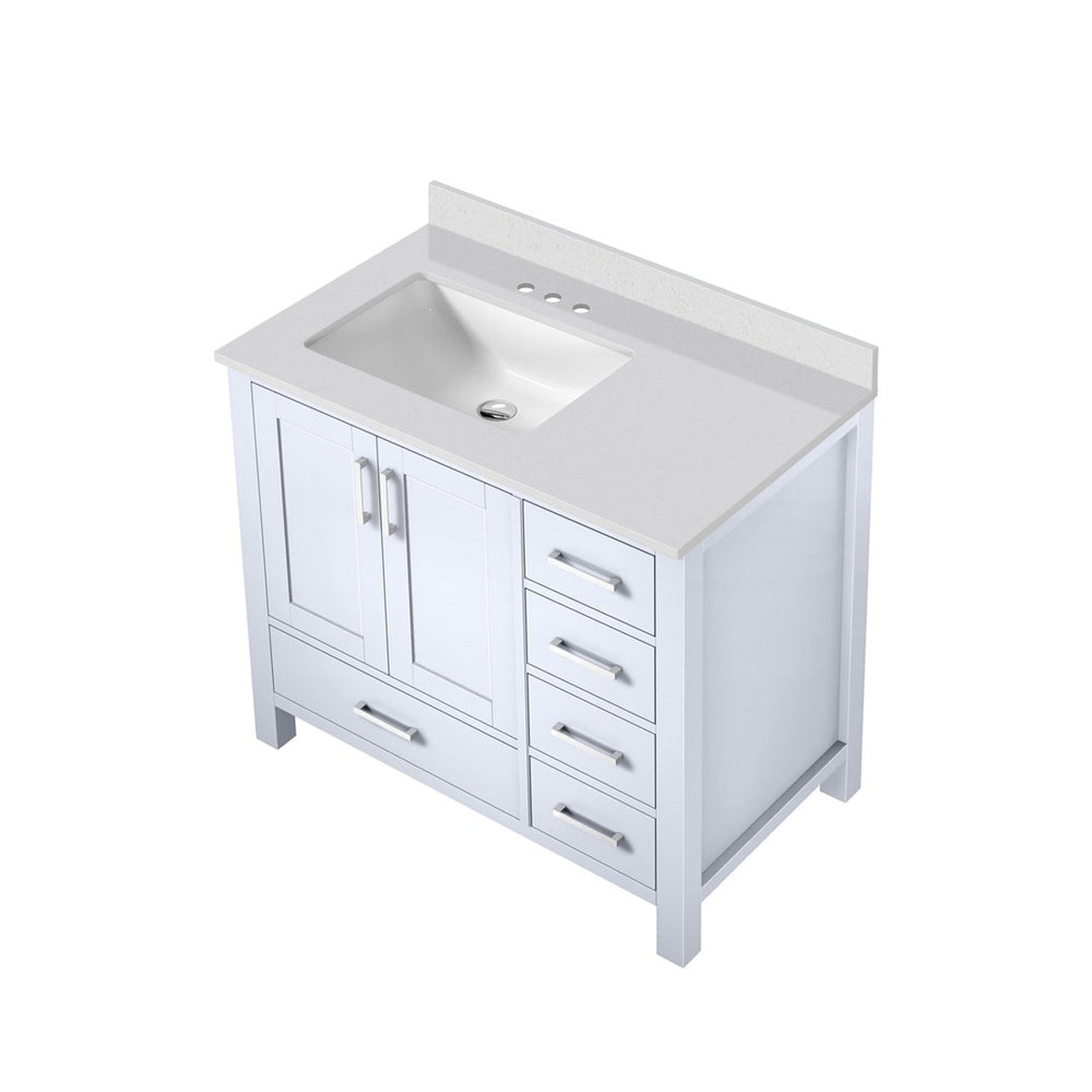 English Elm White Bath Vanity With White Quartz Top, Soft-Close Drawers, And Thoughtful Storage Solutions B2731P258814-GIGA