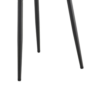 English Elm Table Set With 4 Upholstered Dark Grey Chairs – Modern Medieval Rustic Style For Dining Comfort W1151S04210-GIGA