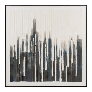 English Elm Nightingale Abstract Brushstroke Framed Acrylic Art on Parchment for Gallery Walls B2769P498431
