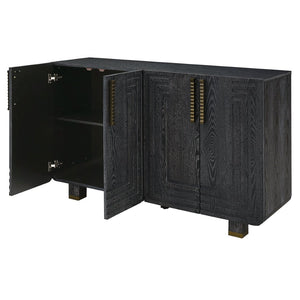 English Elm Trexm Vintage Fluted Sideboard with Soft Close Doors and Ash Wood Grain Finish N715P289209B
