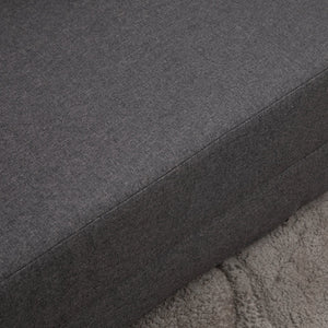 English Elm HOMCOM 2-in-1 Floor Sofa Bed with 5-Position Adjustable Backrest, Linen, Pillows, Space-Saving W2225P173931