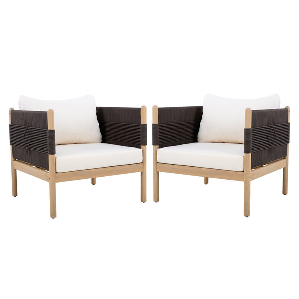English Elm Outdoor Acacia Wood Patio Club Chair with Diamond Rope Weave and Weather Cushions N768P361445L_2