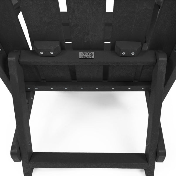 English Elm Shoreline Recycled Hdpe Folding Adirondack Chair Fully Assembled Modern Patio Seating Black B2745P409678