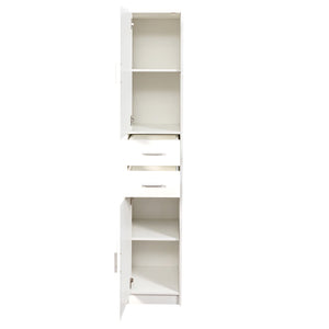 English Elm 70.87" Slim Tall Storage Cabinet with 2 Doors & 2 Drawers, Adjustable Shelves for Bathroom, Kitchen, Entryway Organizing W331P365119