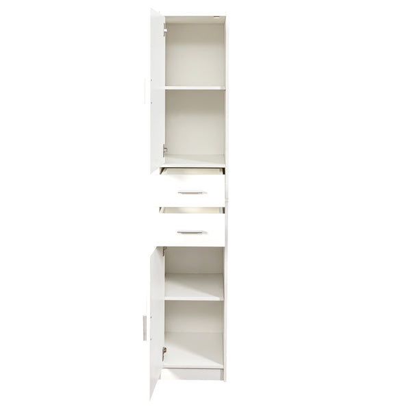 English Elm 70.87" Slim Tall Storage Cabinet with 2 Doors & 2 Drawers, Adjustable Shelves for Bathroom, Kitchen, Entryway Organizing W331P365119