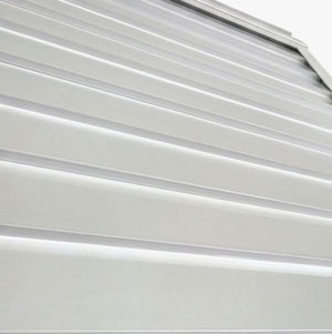 English Elm Haze Aluminum Outdoor Awning White Powder Coat Architectural Entry Door Weather Shield B2755P462226