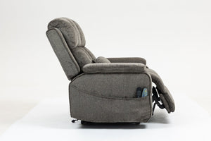English Elm Oversized Power Lift Recliner Chair with Massage Heating and Usb Charging for Living Room Dark Grey W547S00073
