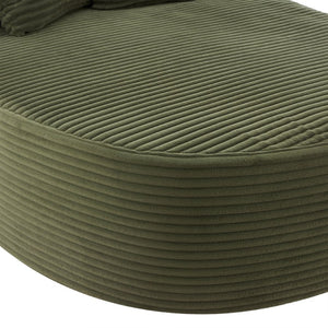 English Elm Swivel Barrel Accent Chair Chenille Tufted Round Club Seat for Living Room Lounge Green N719S002370F